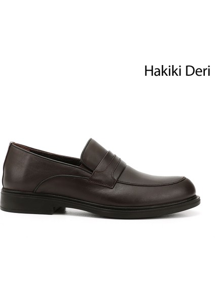 Erkek Kahve Hakiki Deri Klasik Ayakkabı