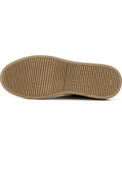 Erkek Kum Rengi Bağcıklı Kauçuk Taban Hakiki Deri Sneaker indirimleri