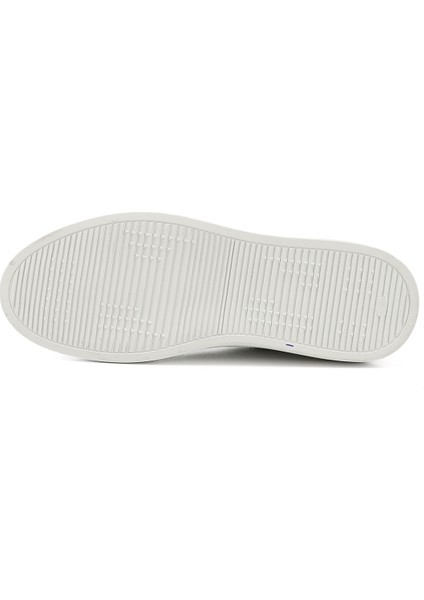 Erkek Beyaz Bağcıklı Kauçuk Taban Hakiki Deri Sneaker fırsatları