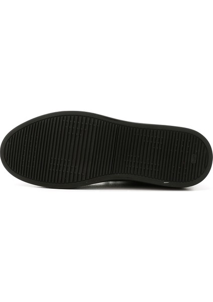 Erkek Siyah Bağcıklı Kauçuk Taban Hakiki Deri Sneaker indirimleri