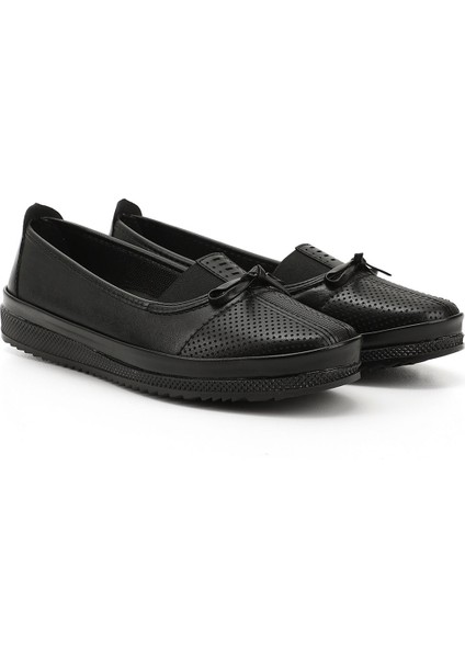 Kadın Siyah Fiyonklu Comfort Ayakkabı modelleri