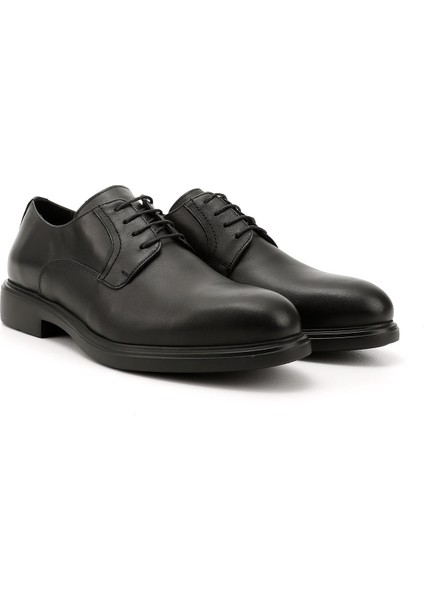 Erkek Siyah Bağcıklı Hakiki Deri Klasik Oxford Ayakkabı fiyatları