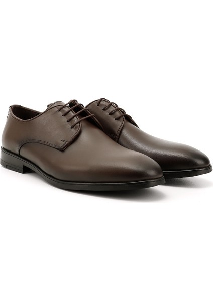 Erkek Kahverengi Bağcıklı Hakiki Deri Klasik Ayakkabı fiyatları