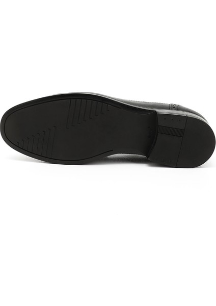 Erkek Siyah Bağcıklı Hakiki Deri Klasik Ayakkabı fırsatları