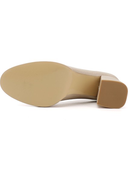 Kadın Nude Orta Kalın Platform Topuklu Ayakkabı indirimleri