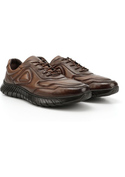 Erkek Taba Bağcıklı Hakiki Deri Comfort Sneaker fiyatları