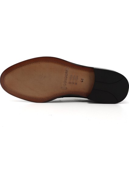 Erkek Siyah Bağcıklı Kösele Taban Hakiki Deri Klasik Ayakkabı fırsatları