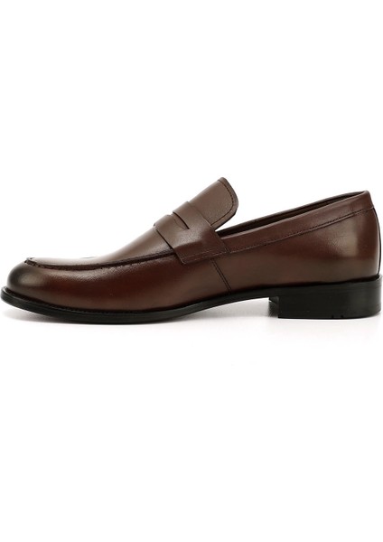 Erkek Kahve Antik Kösele Taban Hakiki Deri Loafer Ayakkabı fırsatları
