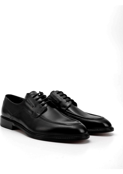 Erkek Siyah Bağcıklı Kösele Taban Hakiki Deri Klasik Ayakkabı fiyatları