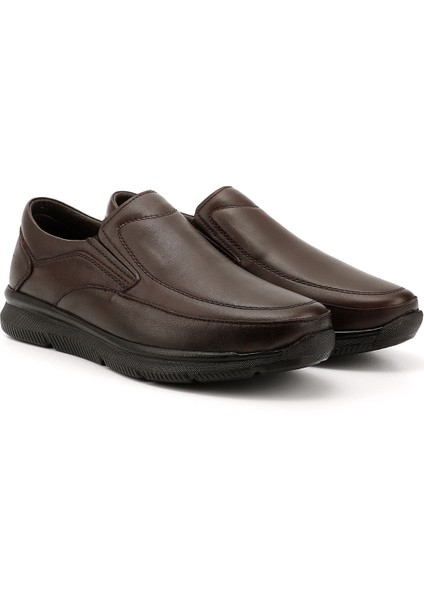 Erkek Koyu Kahve Hakiki Deri Comfort Ayakkabı modelleri