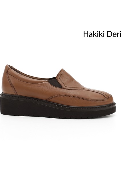 Kadın Taba Antik Dolgu Taban Hakiki Deri Ayakkabı