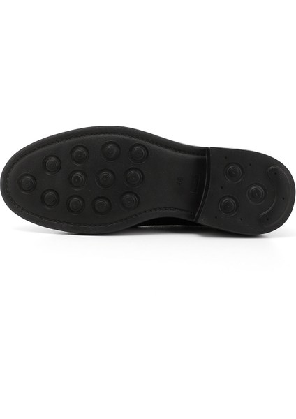 Erkek Siyah Bağcıklı Hakiki Deri Klasik Ayakkabı fırsatları