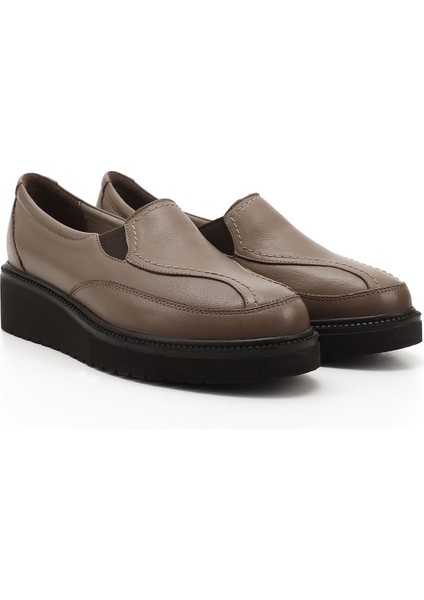 Kadın Vizon Antik Dolgu Taban Hakiki Deri Ayakkabı modelleri