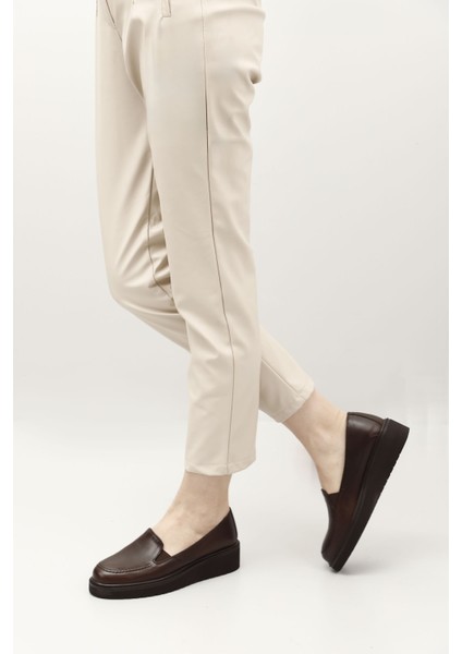 Kadın Kahve Antik Dolgu Taban Hakiki Deri Ayakkabı fiyatları