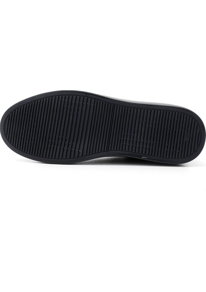 Erkek Lacivert Bağcıklı Kauçuk Taban Hakiki Deri Sneaker indirimleri