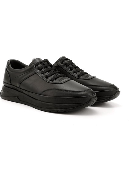 Erkek Kömür Bağcıklı Hakiki Deri Comfort Sneaker fiyatları