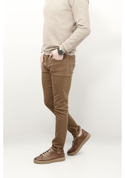 Erkek Kum Rengi Bağcıklı Kauçuk Taban Hakiki Deri Sneaker fiyatları