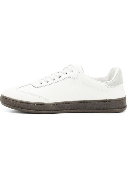 Kadın Beyaz Bağcıklı Hakiki Deri Sneaker fırsatları