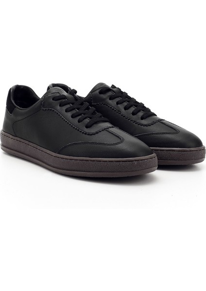 Kadın Siyah Bağcıklı Hakiki Deri Sneaker fiyatları