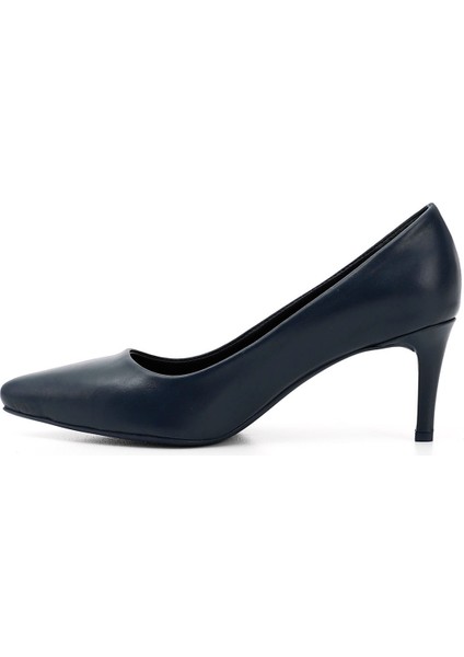 Kadın Lacivert Platinum Sivri Burun İnce Topuklu Hakiki Deri Stiletto modelleri
