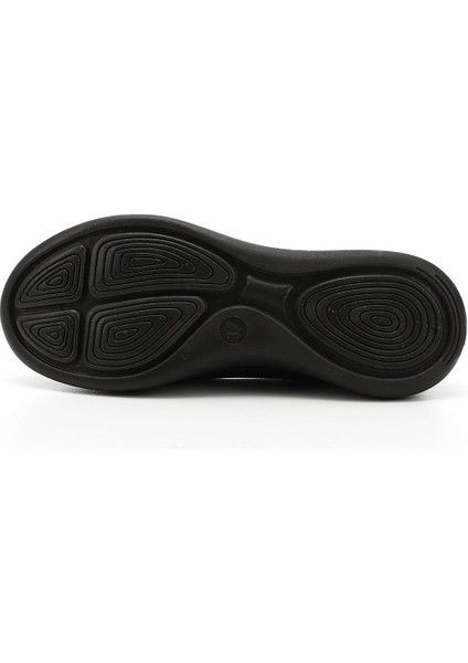 Kadın Siyah Dolgu Taban Hakiki Deri Comfort Ayakkabı fırsatları