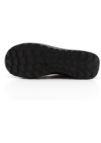 Kadın Siyah Lastik Bağcıklı Comfort Dolgu Taban Hakiki Deri Sneaker fırsatları