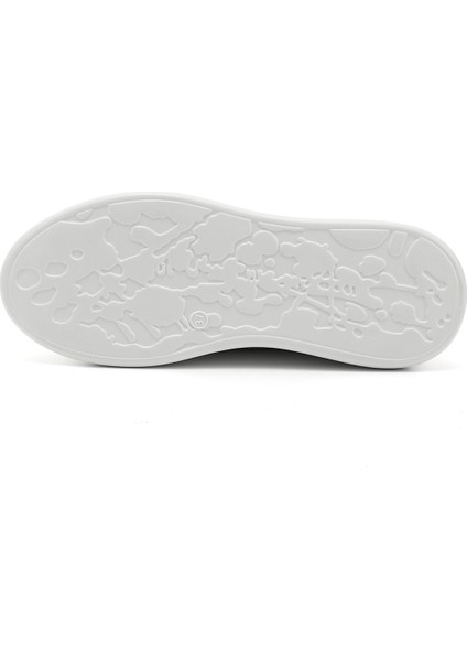 Kadın Beyaz Lastik Bağcıklı Comfort Dolgu Taban Hakiki Deri Sneaker indirimleri