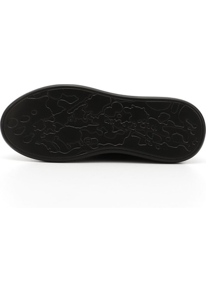 Kadın Kömür Lastik Bağcıklı Comfort Dolgu Taban Hakiki Deri Sneaker fırsatları