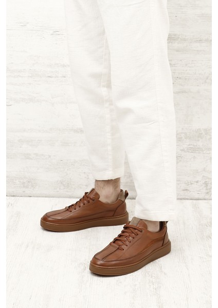 Erkek Bağcıklı Kauçuk Taban Hakiki Deri Sneaker fiyatları