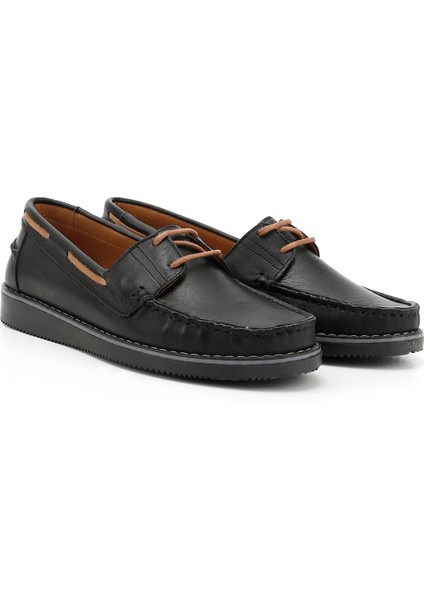 Kadın Siyah Bağcıklı Hakiki Deri Comfort Ayakkabı modelleri