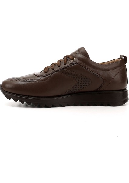 Erkek Kahve Hakiki Deri Bağcıklı Sneaker modelleri