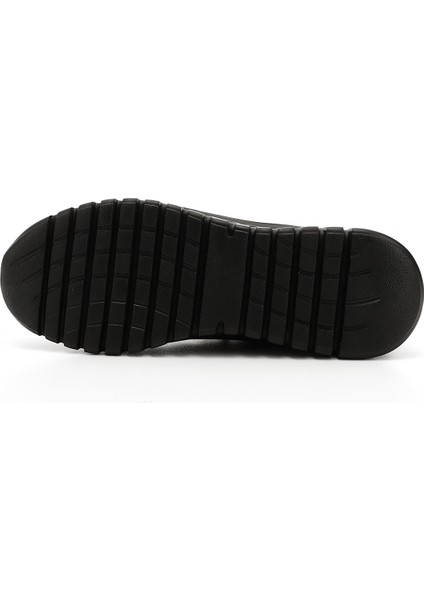 Kadın Siyah Dolgu Taban Lastik Bağcıklı Hakiki Deri Sneaker fırsatları