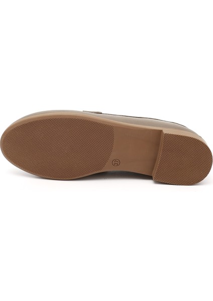 Kadın Vizon Tokalı Hakiki Deri Loafer Ayakkabı fırsatları