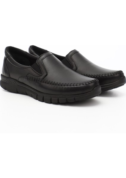 Kadın Siyah Dolgu Taban Hakiki Deri Comfort Ayakkabı fiyatları
