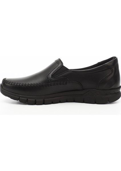 Kadın Siyah Dolgu Taban Hakiki Deri Comfort Ayakkabı modelleri