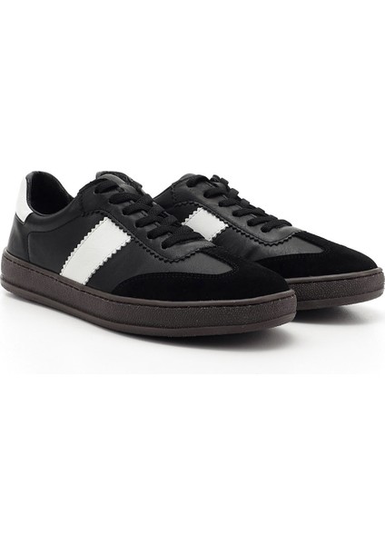 Kadın Siyah Bağcıklı Hakiki Deri Sneaker fiyatları