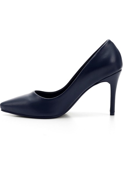Kadın Lacivert Platinum Sivri Burun İnce Topuklu Hakiki Deri Stiletto modelleri