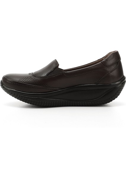 Kadın Kahve Antik Dolgu Taban Hakiki Deri Ayakkabı fırsatları