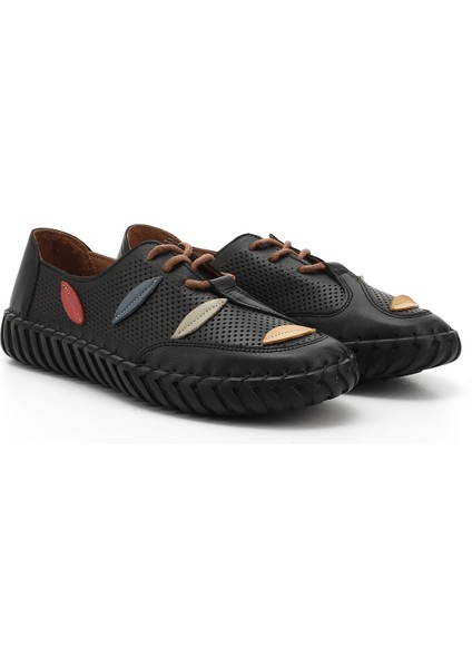 Gön Deri Yuvarlak Burun Düz Taban Kadın Senaker 45671 fiyatları