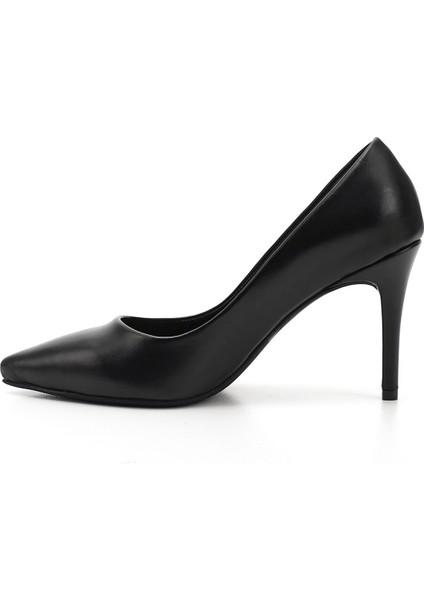 Kadın Siyah Sivri Burun İnce Topuklu Hakiki Deri Stiletto fırsatları