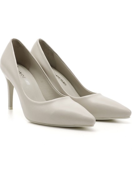 Kadın Bej Platinum Sivri Burun İnce Topuklu Hakiki Deri Stiletto fiyatları