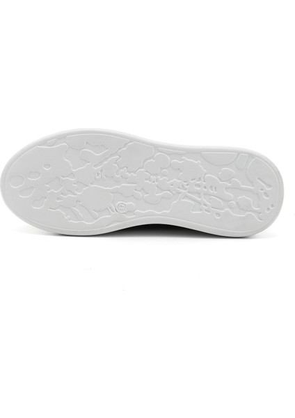 Kadın Siyah Lastik Bağcıklı Comfort Dolgu Taban Hakiki Deri Sneaker indirimleri