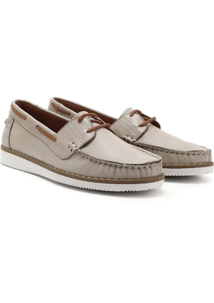 Kadın Bej Bağcıklı Hakiki Deri Comfort Ayakkabı modelleri