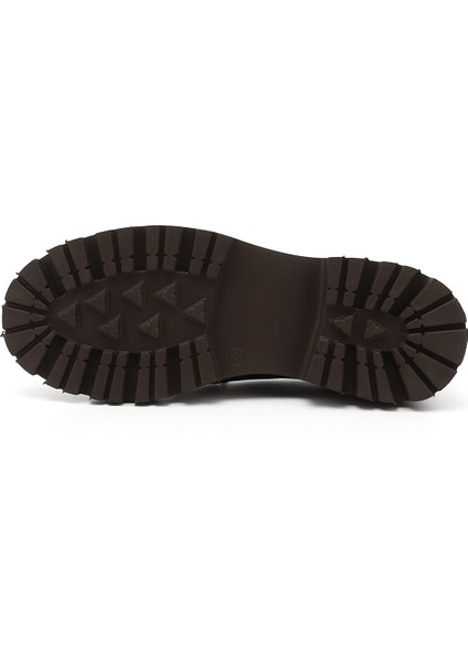 Kadın Kahve Antik Kalın Topuklu Hakiki Deri Loafer Ayakkabı fırsatları