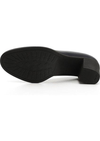 Kadın Antik Lacivert Orta Kalın Topuklu Hakiki Deri Ayakkabı fırsatları