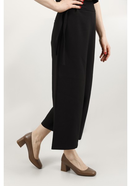 Kadın Vizon Antik Küt Burun Orta Kalın Topuklu Hakiki Deri Ayakkabı fiyatları