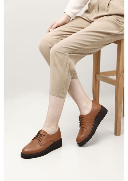 Kadın Taba Antik Bağcıklı Dolgu Taban Hakiki Deri Ayakkabı fiyatları