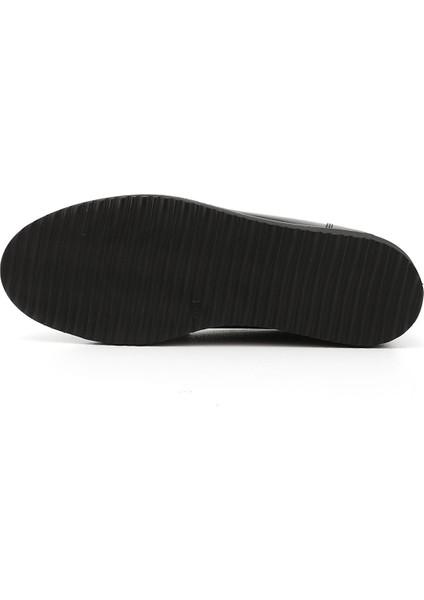 Kadın Siyah - Rugan Dolgu Taban Hakiki Deri Loafer Ayakkabı indirimleri