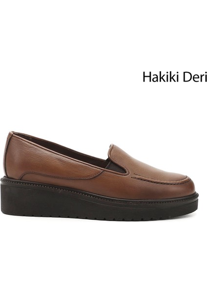 Kadın Taba Antik Dolgu Taban Hakiki Deri Ayakkabı