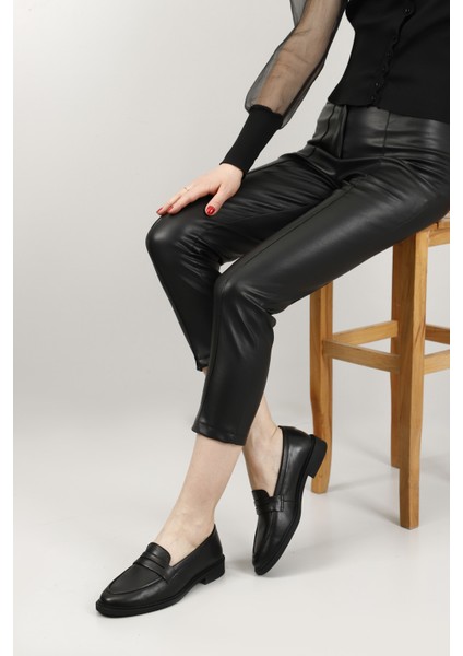 Kadın Siyah Hakiki Deri Loafer Ayakkabı fiyatları